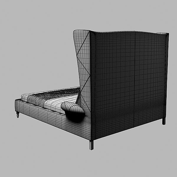 3d ipe cavalli bed - ipe cavalli bed high tall back neo classic contemporaray by shop3ds